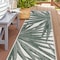 World Rug Gallery Tropical Leaves Nature Inspired Indoor/Outdoor Runner Rug 2' x 7' Green 4030GREEN2X7 - alternate 1